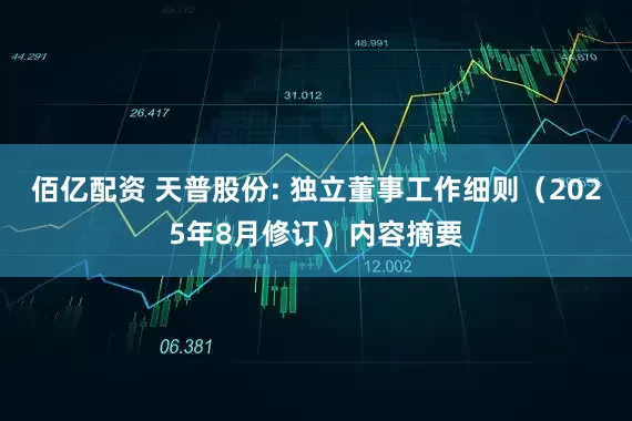 佰亿配资 天普股份: 独立董事工作细则（2025年8月修订）内容摘要